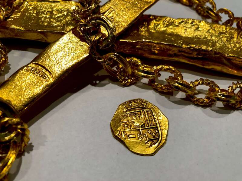 Spain 4 Escudos 1621-65 "Brute Style" Treasure Coin Raw 18