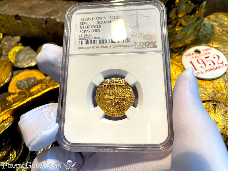 Spain 1 Escudo 1589 "Full Date" NGC XF 2