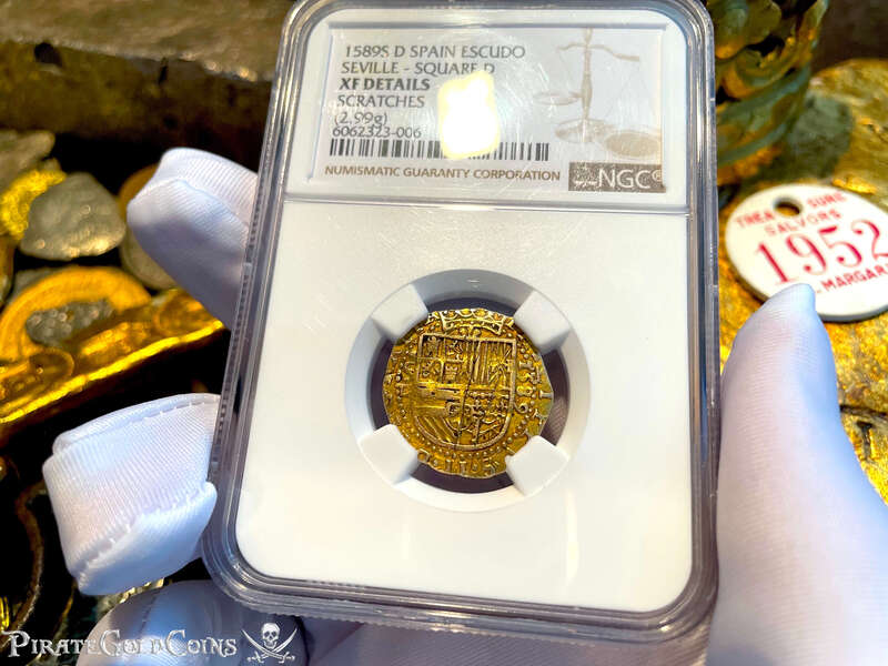 Spain 1 Escudo 1589 "Full Date" NGC XF 4