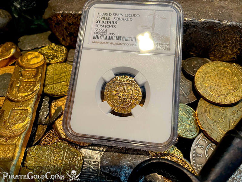 Spain 1 Escudo 1589 "Full Date" NGC XF 8