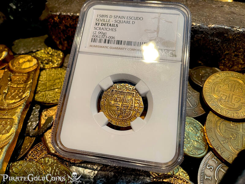 Spain 1 Escudo 1589 "Full Date" NGC XF 9