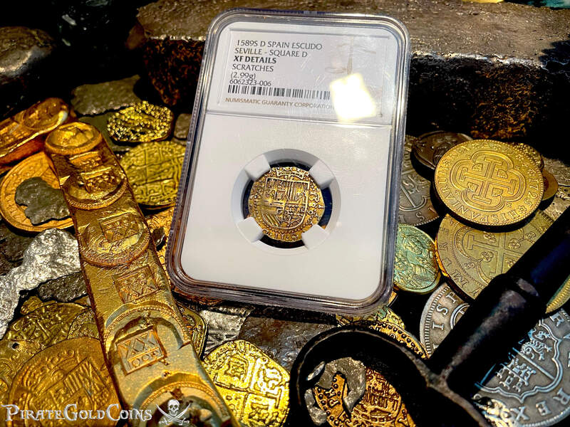 Spain 1 Escudo 1589 "Full Date" NGC XF 11