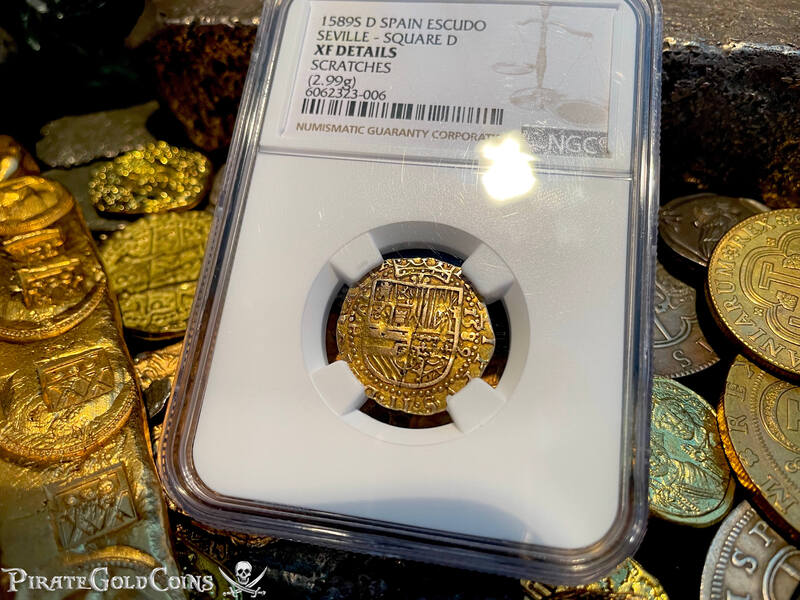 Spain 1 Escudo 1589 "Full Date" NGC XF 12