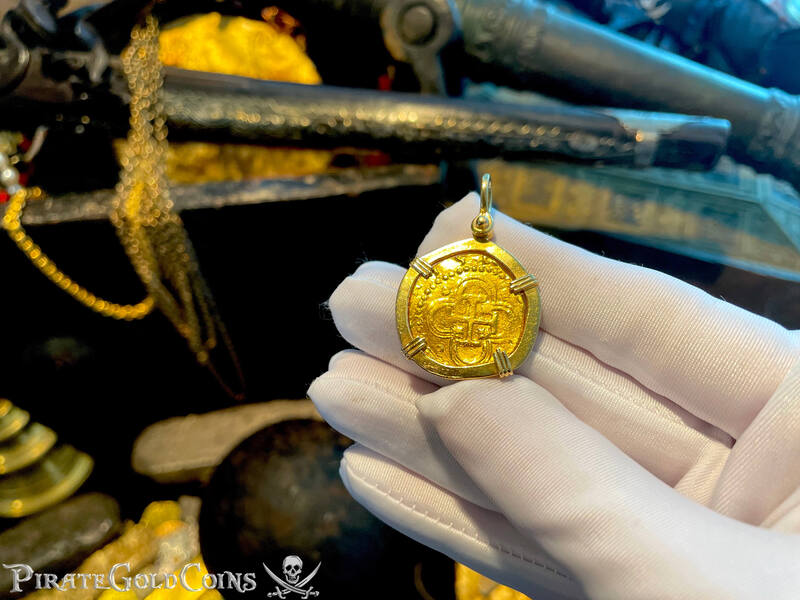 Spain 2 Escudos 1590 "Full 4 Digit Date" 14kt Bezel 3