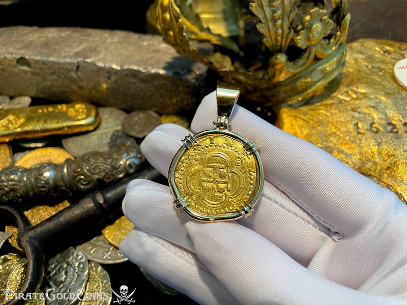 Spain 2 Escudos 1590 "Full Date!" 18kt Bezel 3