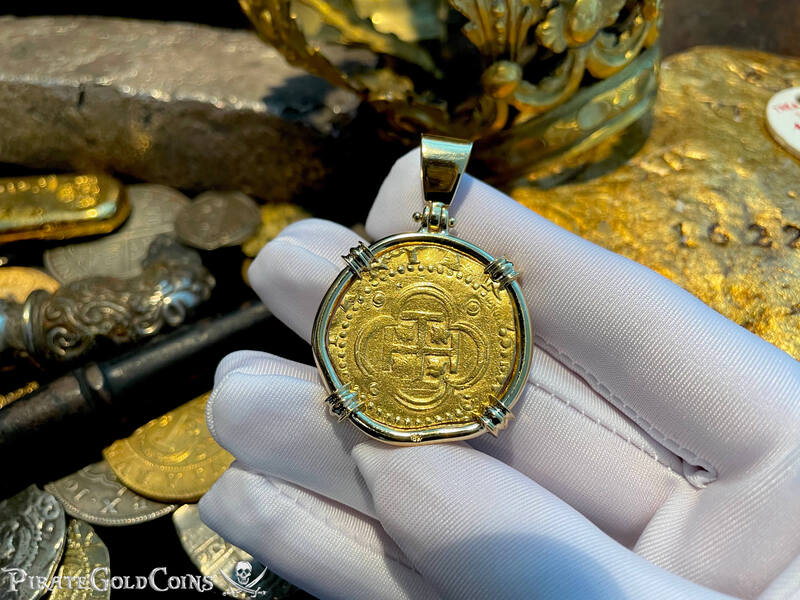 Spain 2 Escudos 1590 "Full Date!" 18kt Bezel 6