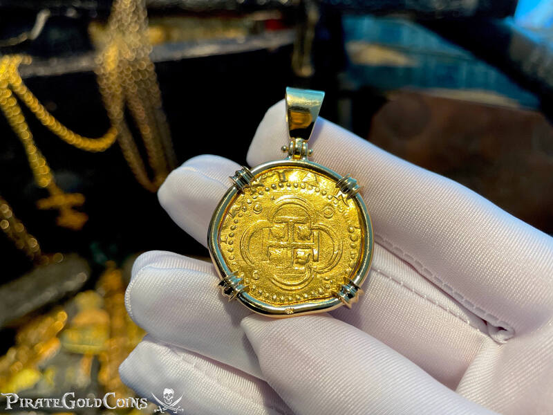 Spain 2 Escudos 1590 "Full Date!" 18kt Bezel 8