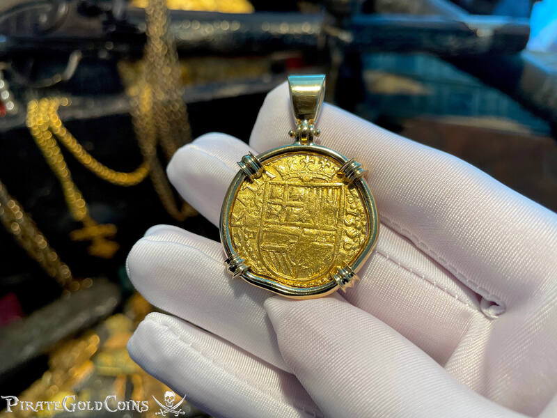 Spain 2 Escudos 1590 "Full Date!" 18kt Bezel 11