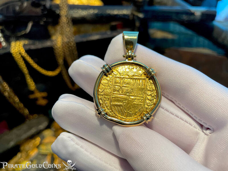 Spain 2 Escudos 1590 "Full Date!" 18kt Bezel 12