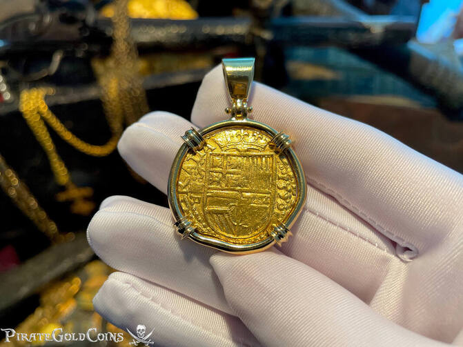 Spain 2 Escudos 1590 "Full Date!" 18kt Bezel