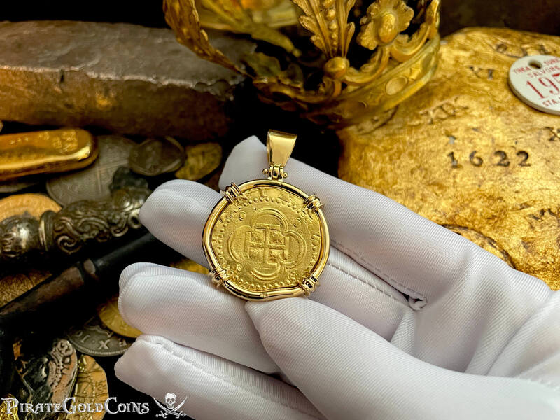 Spain 2 Escudos 1590 "Full Date!" 18kt Bezel 15