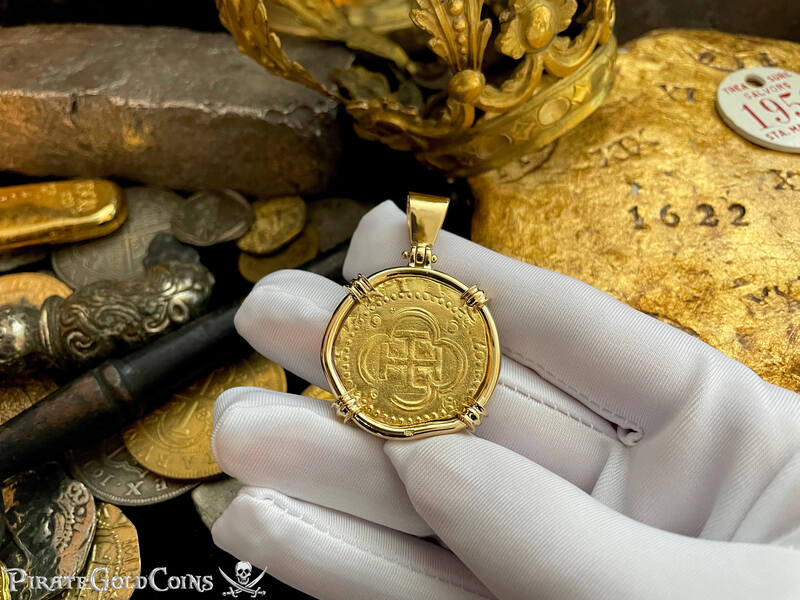 Spain 2 Escudos 1590 "Full Date!" 18kt Bezel 16