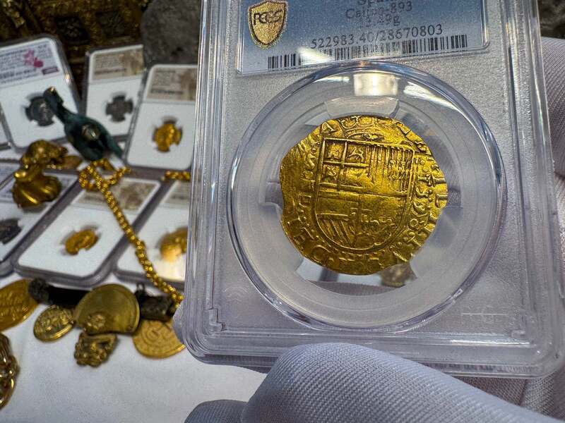 Spain 4 Escudos 1590 "Full 4 Digit Date" PCGS 40 28