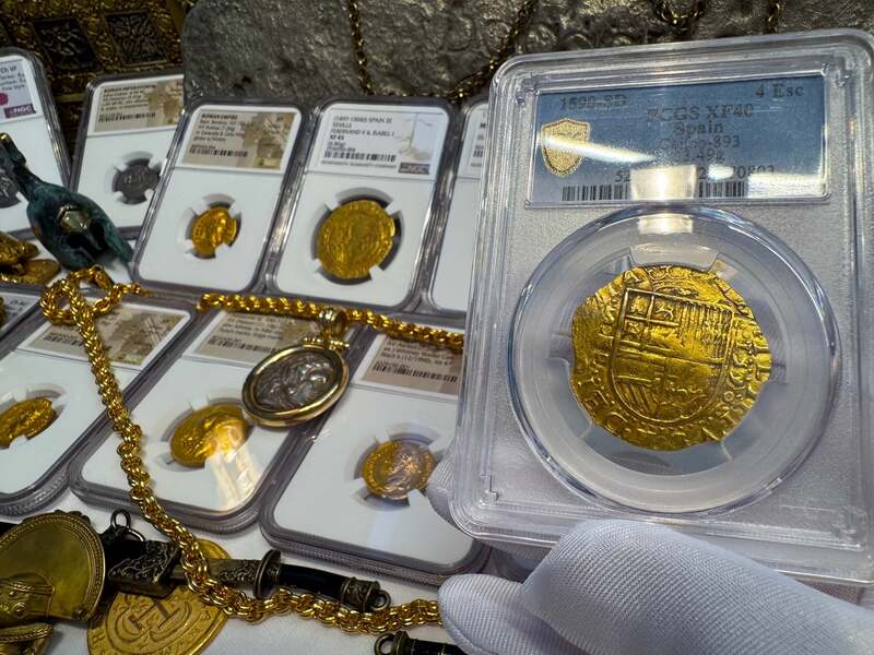 Spain 4 Escudos 1590 "Full 4 Digit Date" PCGS 40 45