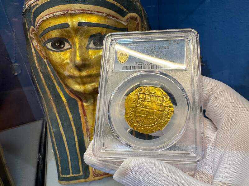 Spain 4 Escudos 1590 "Full 4 Digit Date" PCGS 40 47