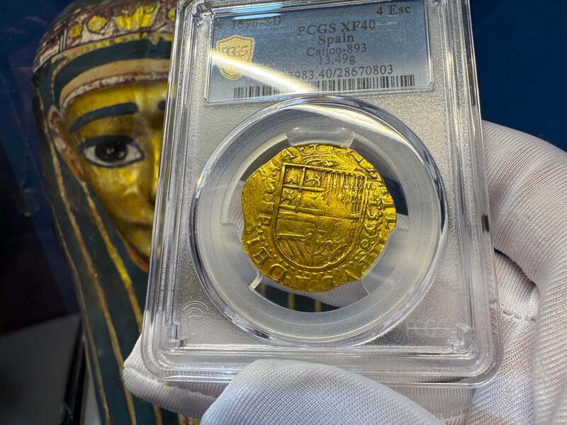Spain 4 Escudos 1590 "Full 4 Digit Date" PCGS 40 5