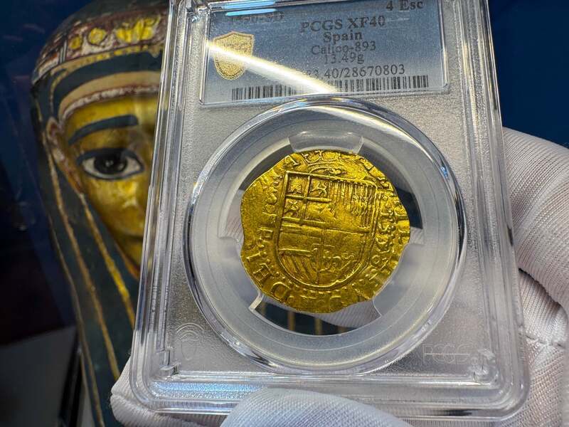 Spain 4 Escudos 1590 "Full 4 Digit Date" PCGS 40 38