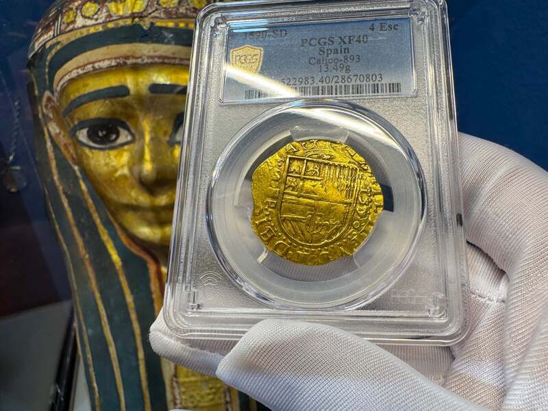 Spain 4 Escudos 1590 "Full 4 Digit Date" PCGS 40 40