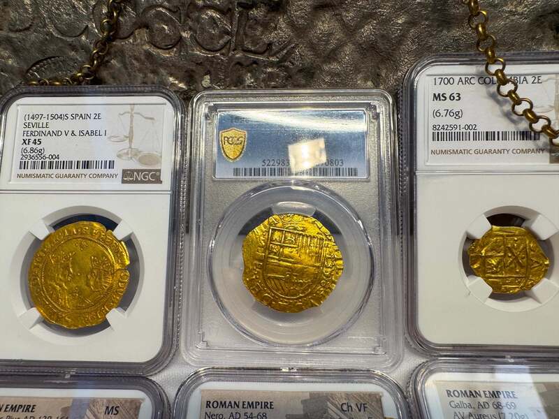 Spain 4 Escudos 1590 "Full 4 Digit Date" PCGS 40 16