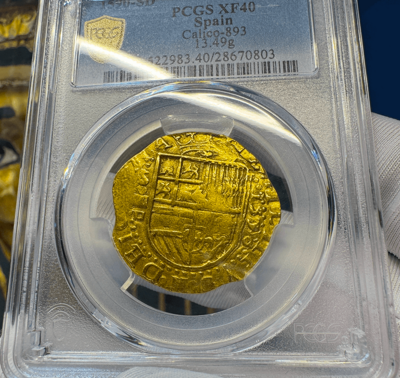 Spain 4 Escudos 1590 "Full 4 Digit Date" PCGS 40 3