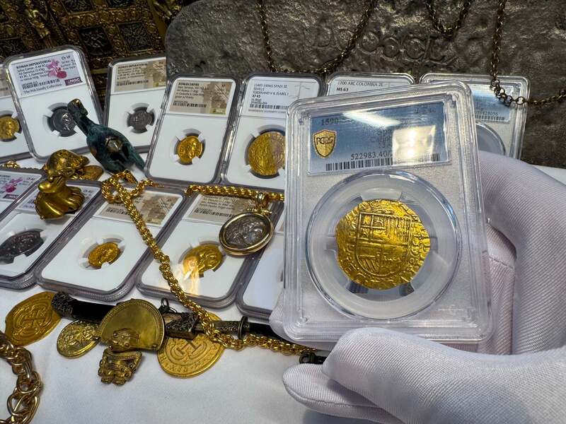 Spain 4 Escudos 1590 "Full 4 Digit Date" PCGS 40 19