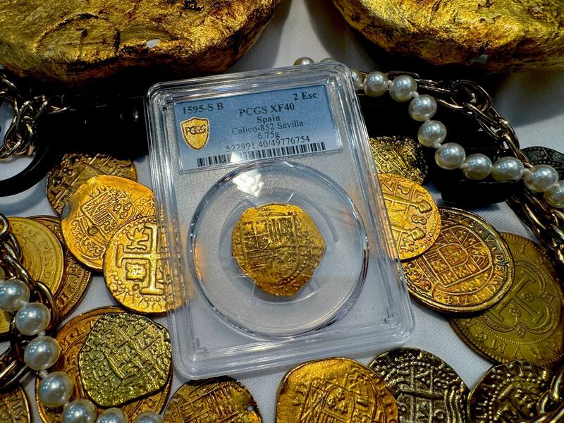 Spain 2 Escudos 1595 "Dated" PCGS 40 3