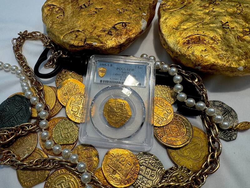 Spain 2 Escudos 1595 "Dated" PCGS 40 7