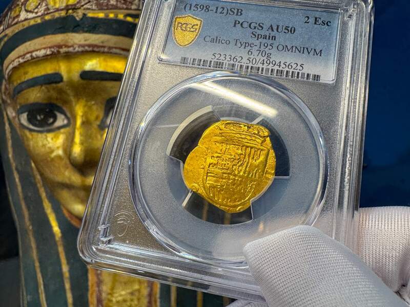 Spain 2 Escudos 1598-12 "Philip III" PCGS 50 7