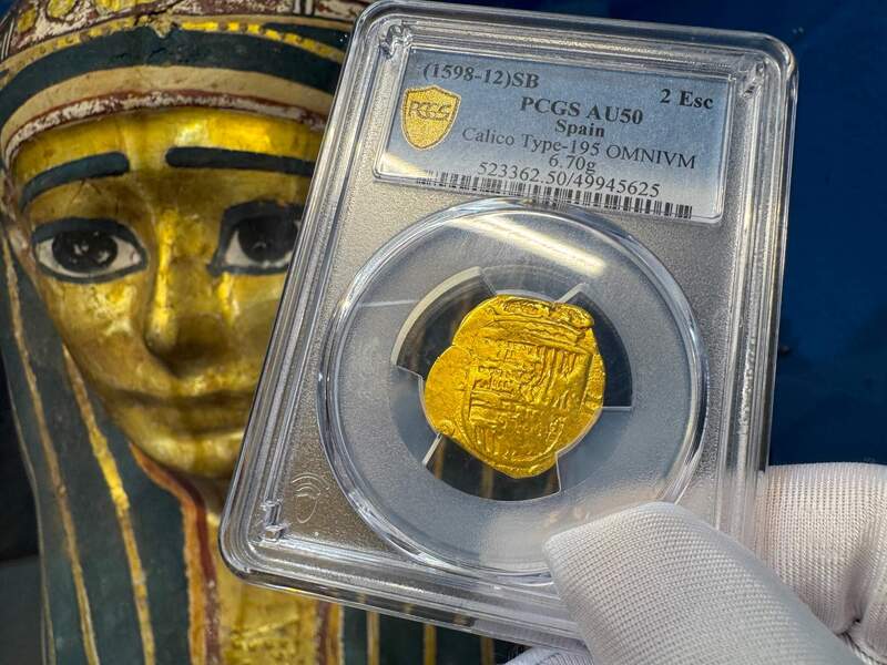 Spain 2 Escudos 1598-12 "Philip III" PCGS 50 8