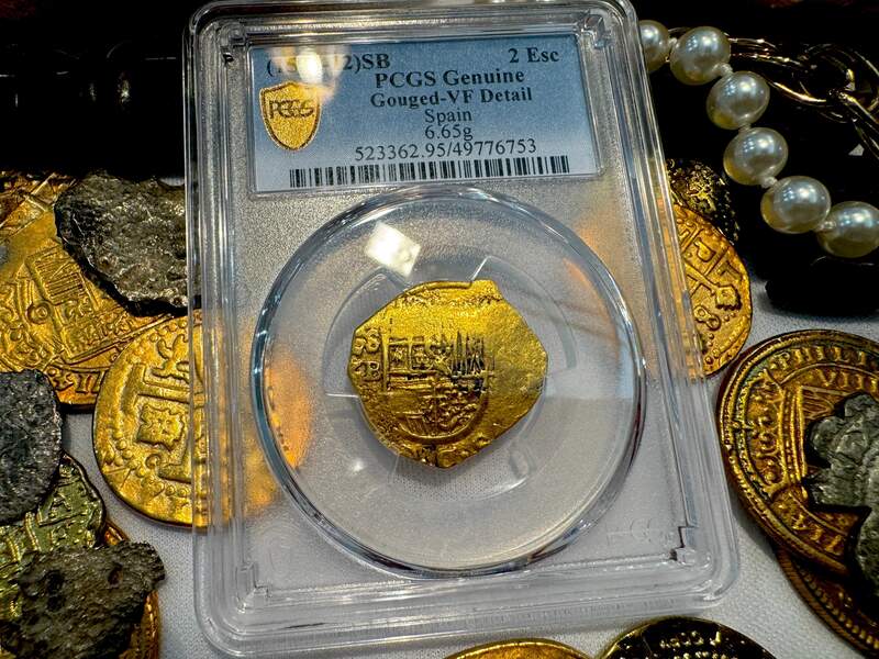 Spain 2 Escudos 1598-1612 "Philip IV" PCGS VF 9