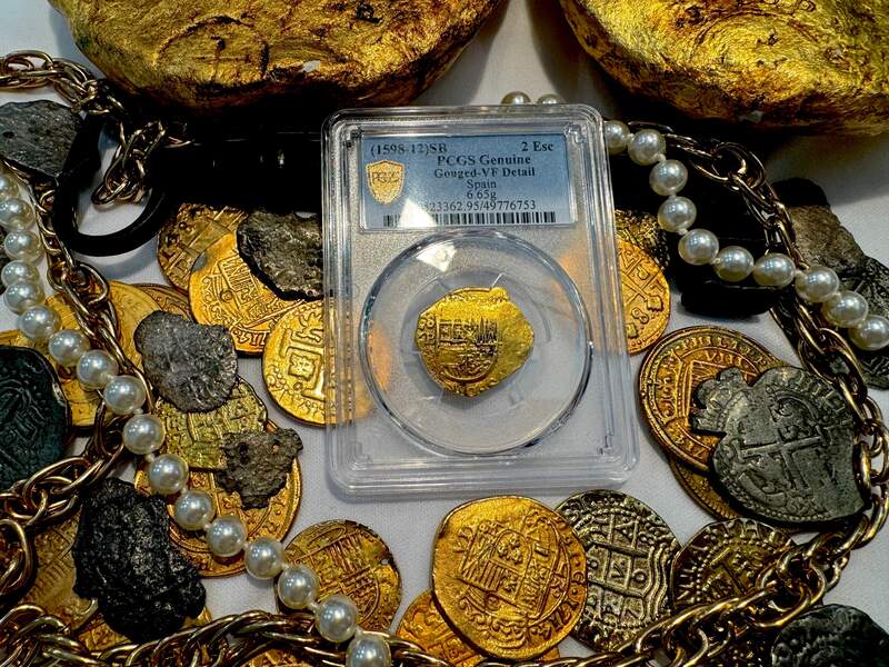 Spain 2 Escudos 1598-1612 "Philip IV" PCGS VF 12