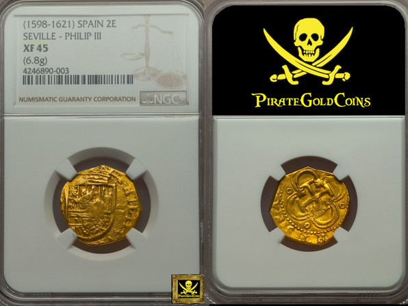 Spain 1598-21 2 Escudos 18