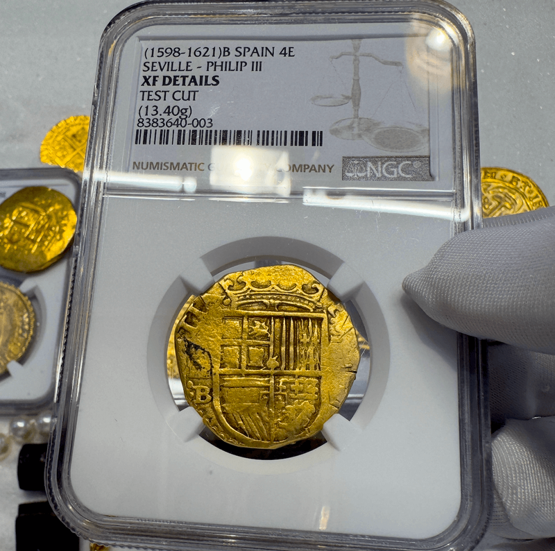 Spain 4 Escudos 1598-1621 "Philip III" NGC XF