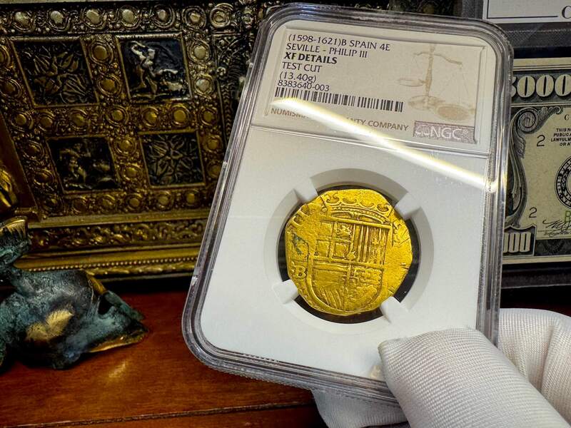 Spain 4 Escudos 1598-1621 "Philip III" NGC XF 4