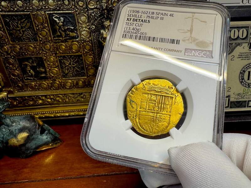 Spain 4 Escudos 1598-1621 "Philip III" NGC XF 3
