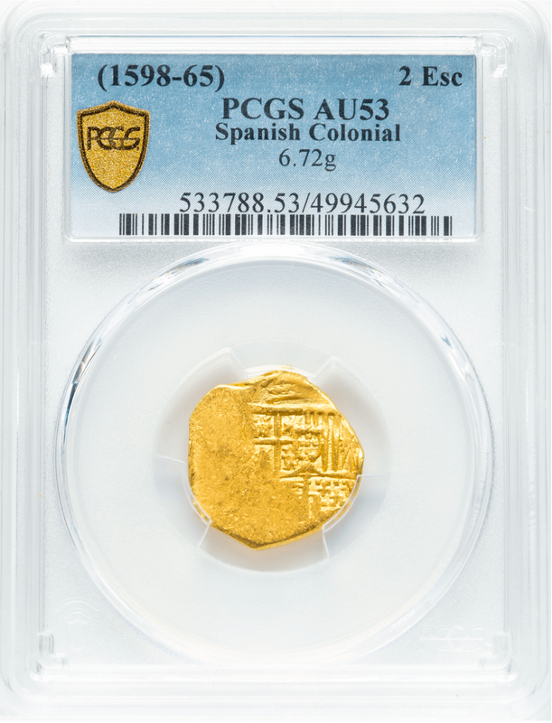 Spain 2 Escudos 1598-1665 "Philip III" PCGS 53 2