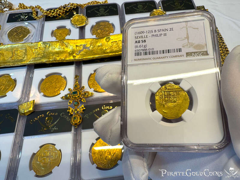 Spain 2 Escudos 1609-12 "Philip III" NGC 58 5