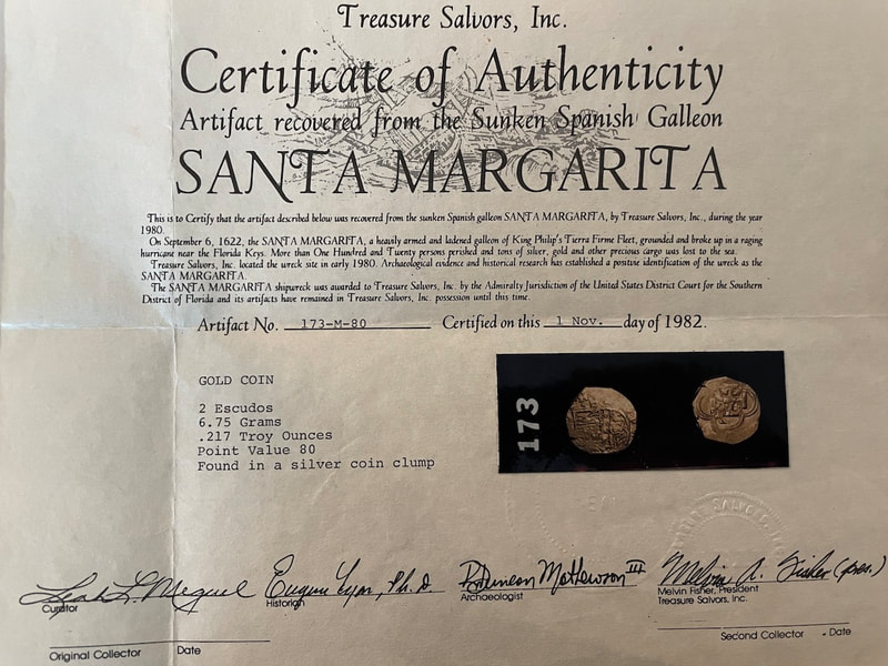 Spain 2 Escudos 1609-21 "Santa Margarita 1622 Shipwreck" PCGS 58 9