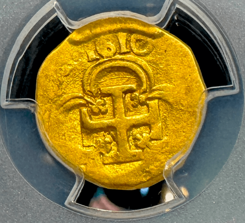 Spain 1 Escudo 1610 "Full Date" PCGS 45 2