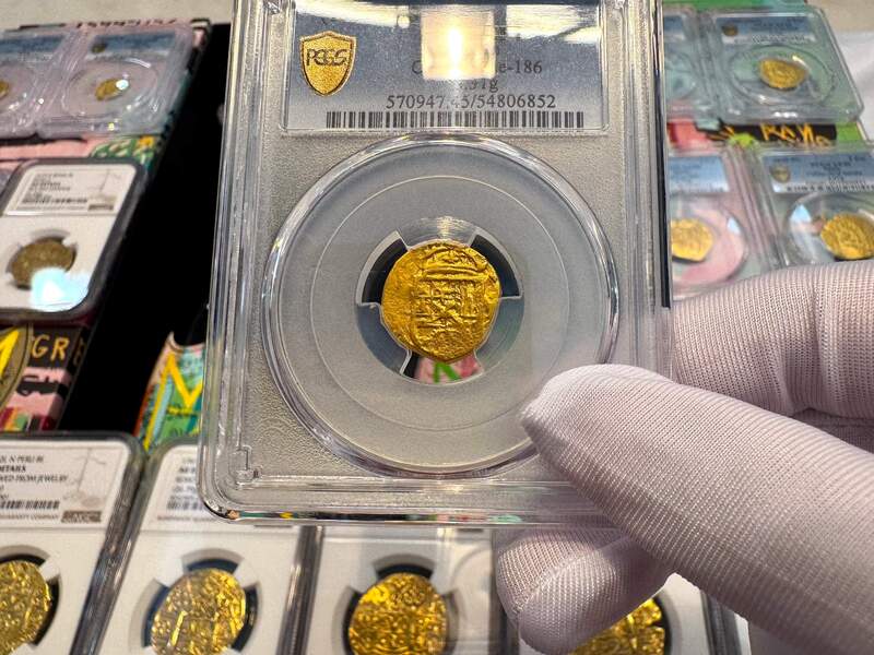 Spain 1 Escudo 1610-21 "Full Crown" PCGS 45 13