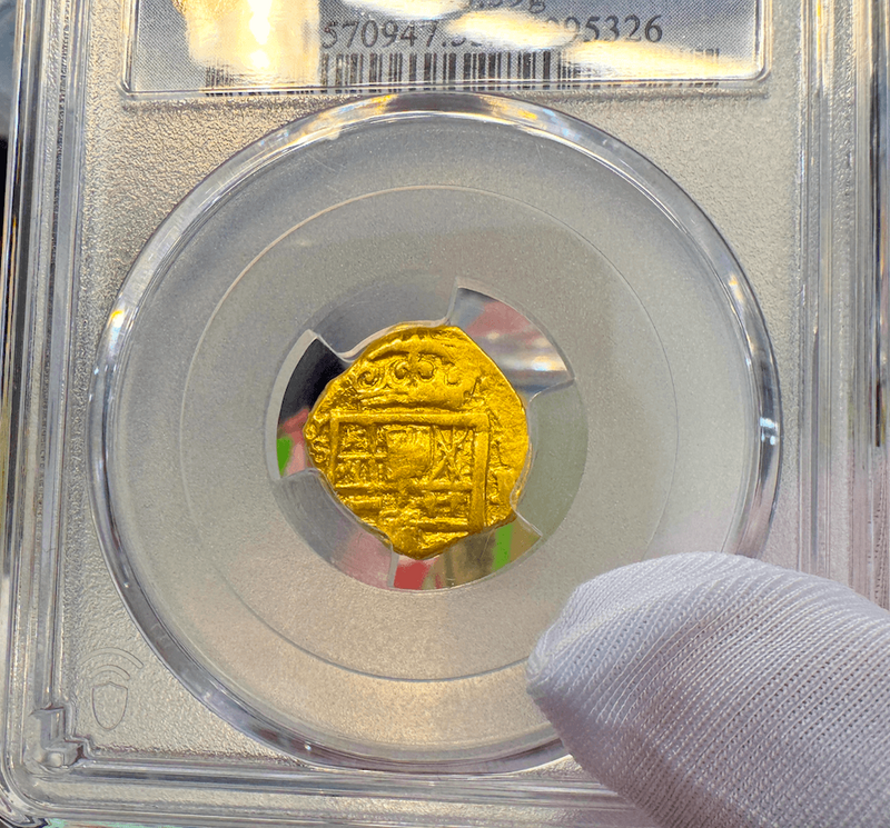 Spain 1 Escudo 161o-21 "Full Crown" PCGS 53 11