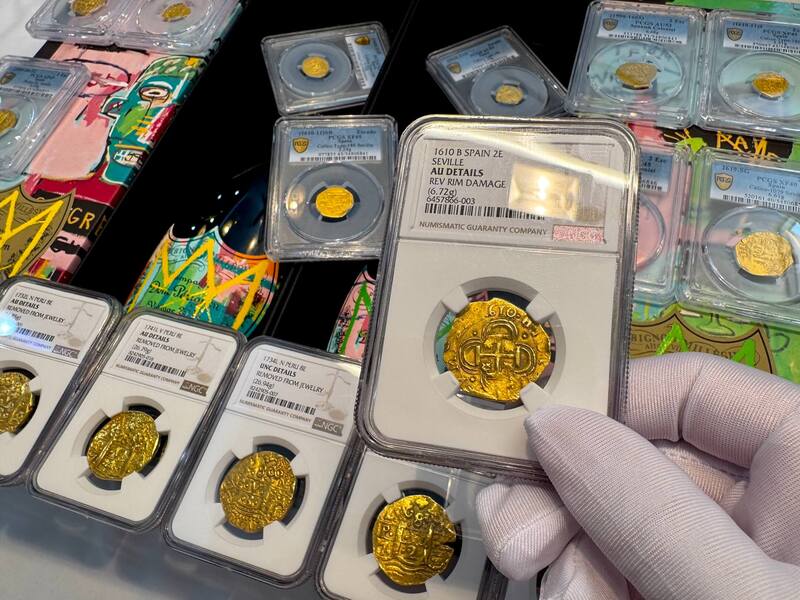 Spain 2 Escudos 1610 "Full Date" NGC AU 23