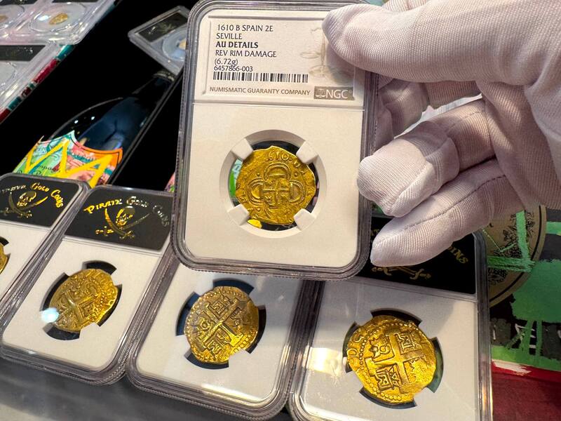 Spain 2 Escudos 1610 "Full Date" NGC AU 21