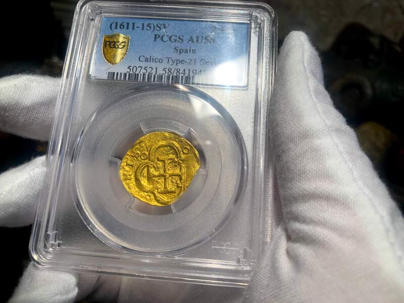 Spain 2 Escudos 1611-15 "Beautiful Shield Side" PCGS 58 4