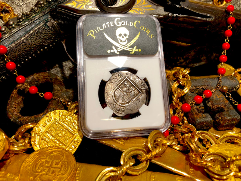 Spain 4 Reales 1611 "Dated" NGC 40​ Pirate Gold Coins 14
