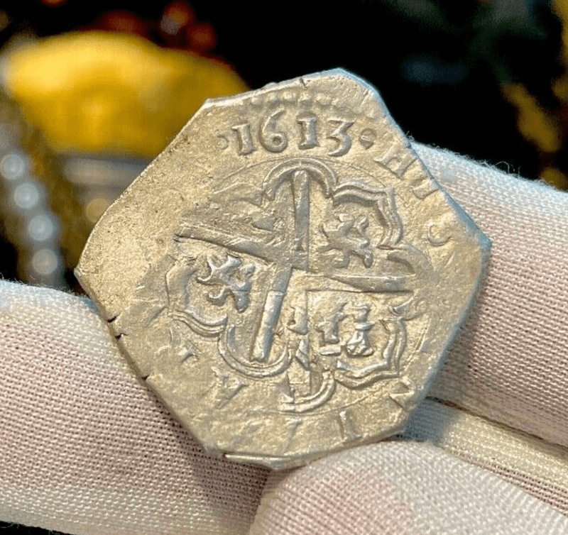 Spain 2 Reales 1613 "Full 4 Digit Date!" RAW