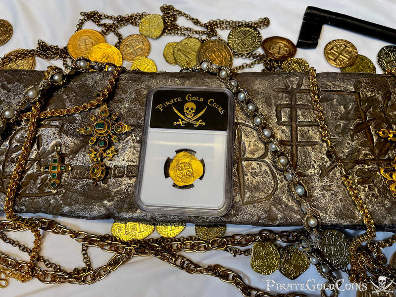 Spain 2 Escudos 1621-65 "Santa Margarita 1622 Shipwreck" NGC 64 20