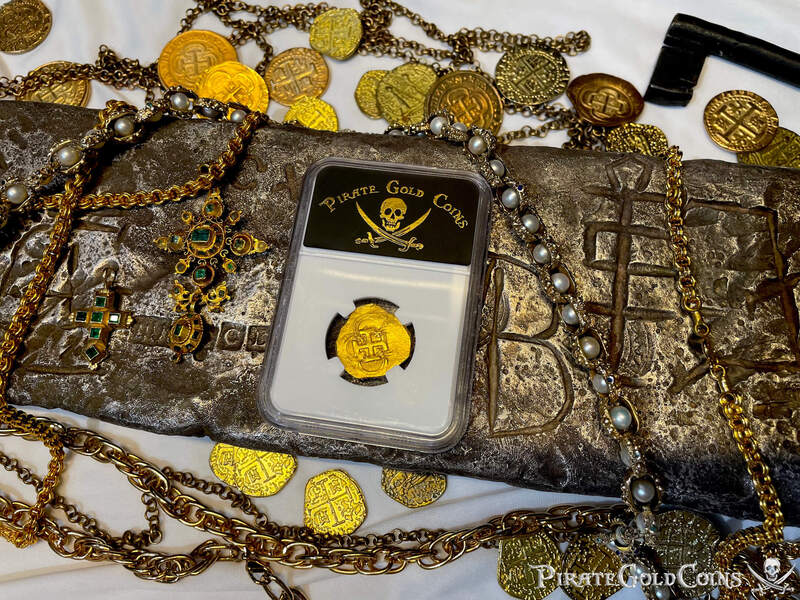 Spain 2 Escudos 1621-65 "Santa Margarita 1622 Shipwreck" NGC 64 24