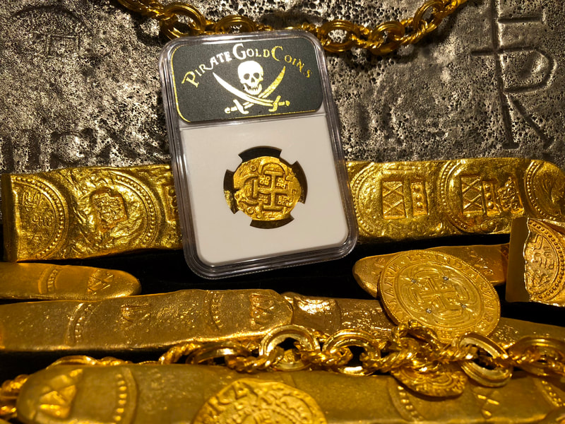 Spain 4 Escudos 1621-65 "Brute Style" NGC 35 Pirate Gold Coins Treasure 7