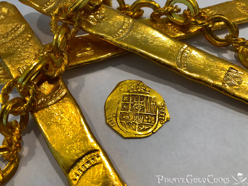 Spain 4 Escudos 1556-98 Raw Perfect for Necklace Pendant Pirate Gold Coins 5